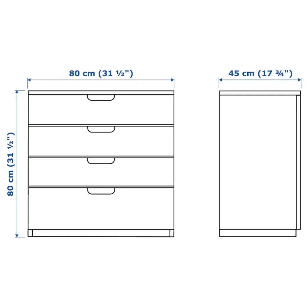 Комод - IKEA GALANT/ГАЛАНТ ИКЕА, 45х80х80 см, белый
