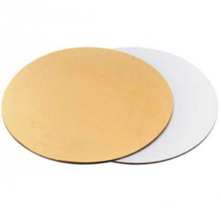Подложка для торта золото усиленная Д 26 см, 3,2 мм