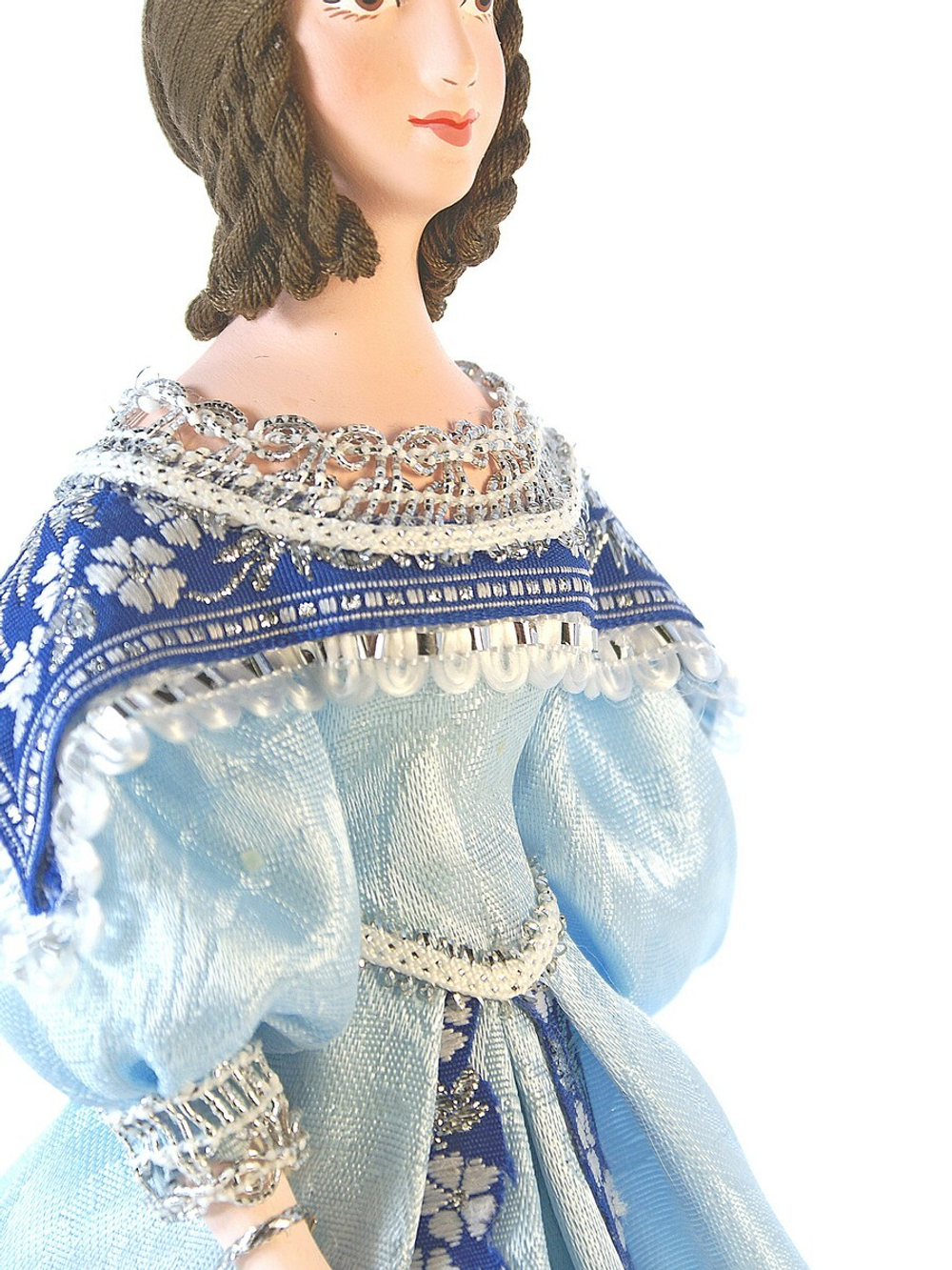 Кукла коллекционная Дама в бальном платье с веером 19 века
