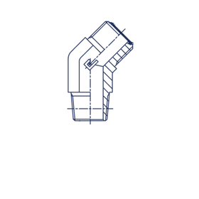 Штуцер FC45 D12 ORFS 13/16 - NPTF 1/2