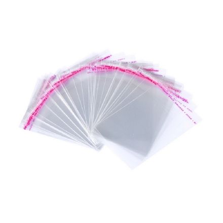 Пакеты БОПП с клеевым клапаном 7х7+3см 25мкм (100/1000шт)