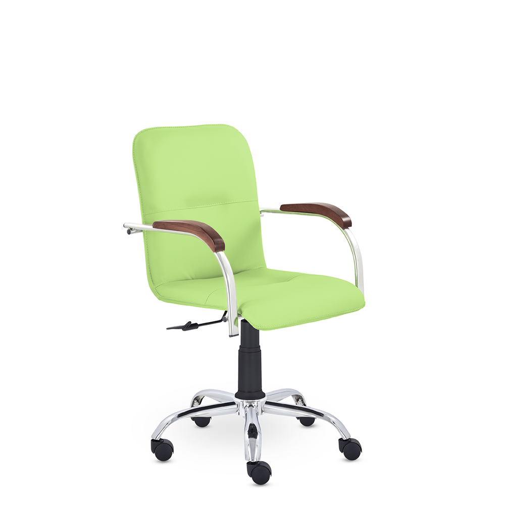 Кресло Самба GTP СН Д8 (темный орех) S-0406 (фисташковый)