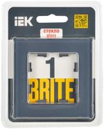 BRITE Рамка 1-местная РУ-1-2-Бр стекло маренго матовый IEK