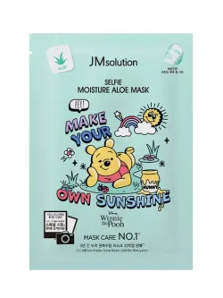 JM SOLUTION МАСКА ТКАНЕВАЯ ДЛЯ ЛИЦА С ЭКСТРАКТОМ АЛОЭ SELFIE MOISTURE ALOE MASK, 30 МЛ.