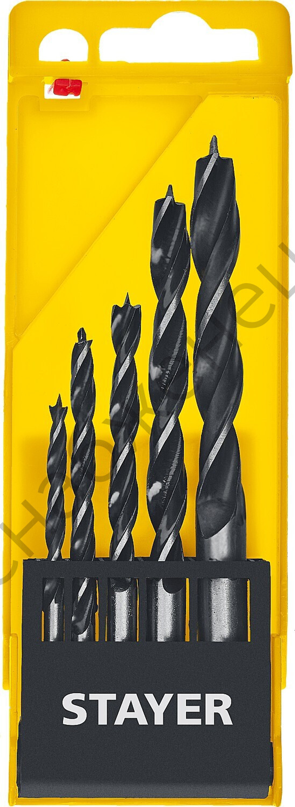 STAYER ″M-type″ 5 шт. 4-5-6-8-10мм, набор спиральных сверл по дереву