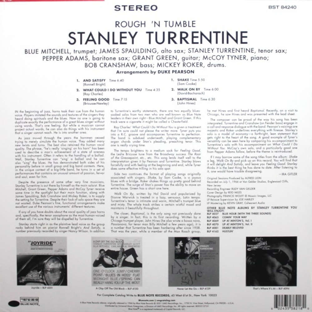 Stanley Turrentine / Rough & Tumble (LP)