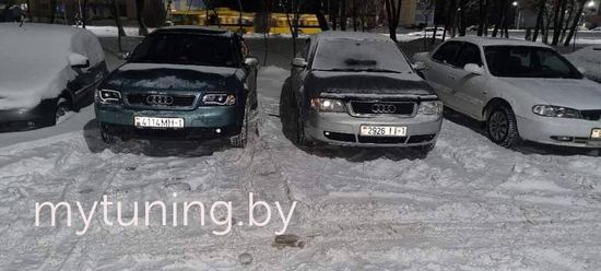 Передние фары led tube lights black для Audi A6 C5