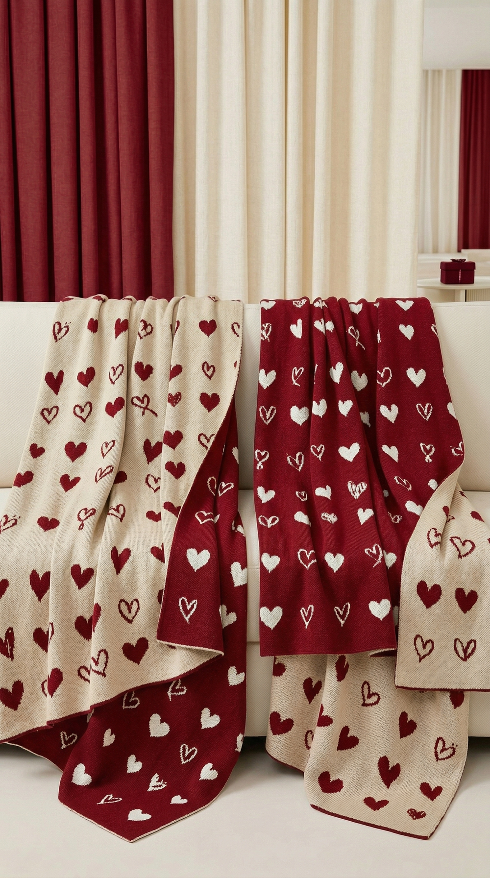 Плед Сердечки 130x170 ПД069-01/19