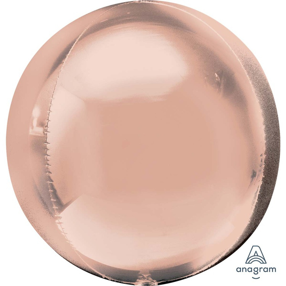 Шар фольгированный Сфера 3D 53 см (Розовое Золото)
