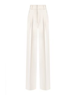 Брюки-палаццо молочно-белые
