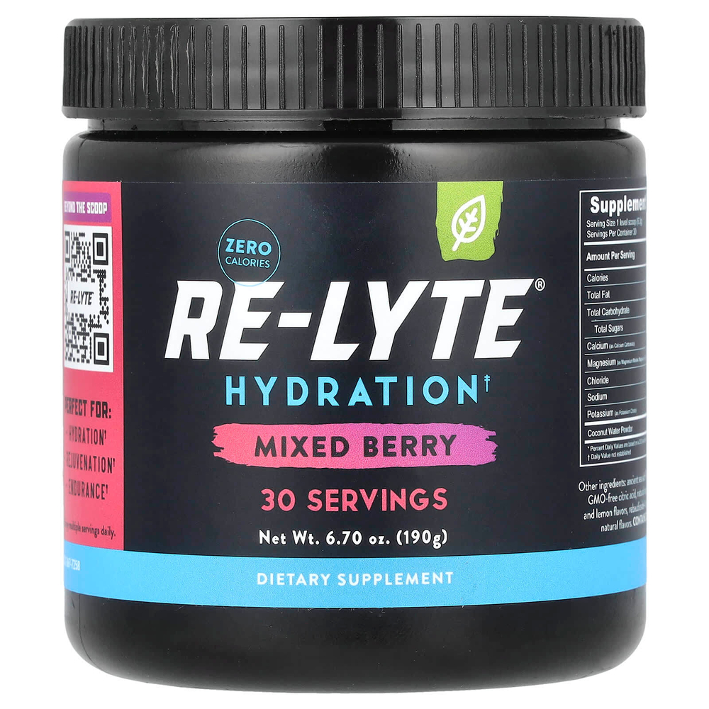 Redmond Trading Company, Re-Lyte® Hydration, ягодное ассорти, 190 г (6,70 унции)