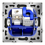 Розетка телевизионная встраиваемая VOLTUM S70 TV+RJ45 кат. 6, (сталь)