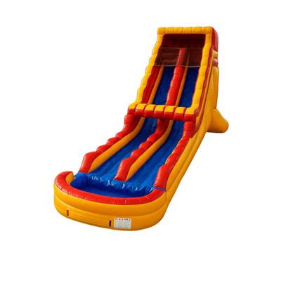 Надувная водная горка «Пламя» с бассейном, 35×5×7 м