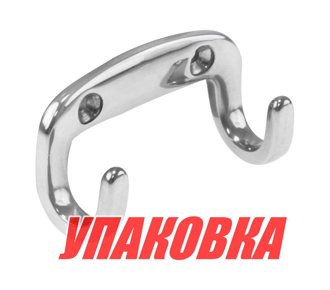 Крючок для одежды 36х65 мм, сталь (упаковка из 20 шт.)