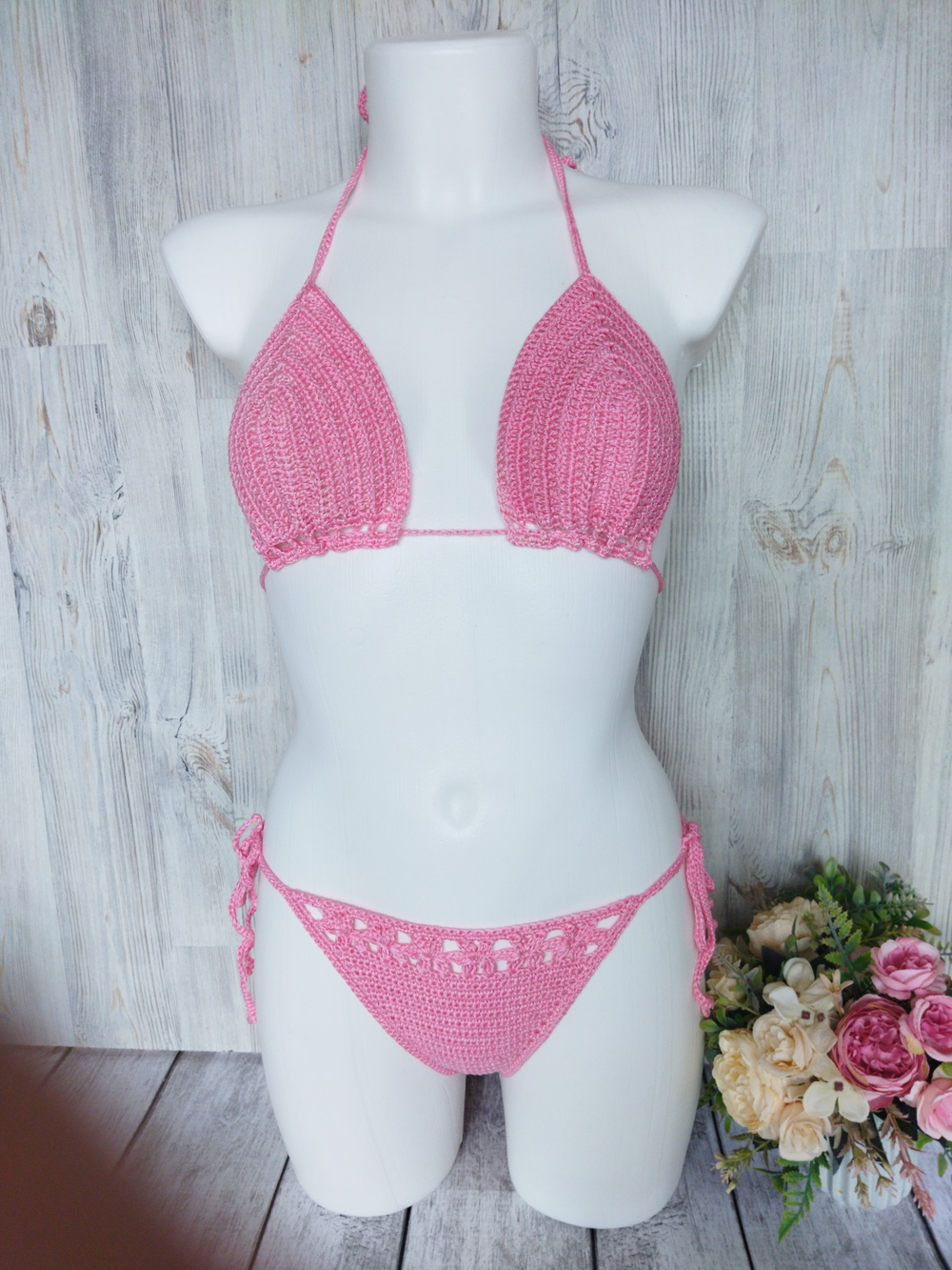 Купальник вязаный