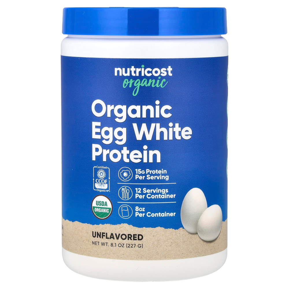 Nutricost, органический яичный протеин, без добавок, 227 г (8,1 унции)