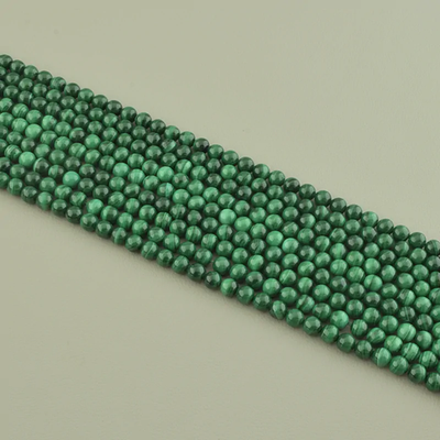 Нитка Малахит 40 см. 5,8 мм. (Без замка)