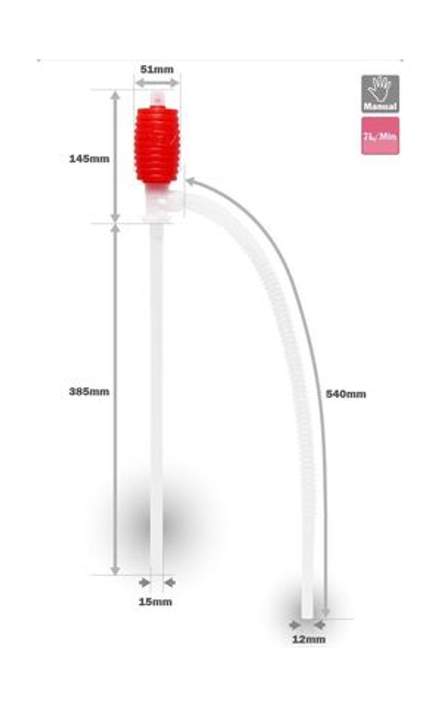 Насос ручной для перекачки жидкостей и ГСМ, 7 л/м