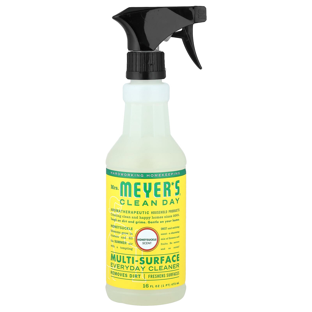 Mrs. Meyers Clean Day, Универсальное средство для ежедневного очищения, жимолость, 473 мл (16 жидк. Унций)