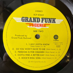 Винтажная виниловая пластинка LP Grand Funk Railroad Phoenix (Japan 1973) (No Obi)
