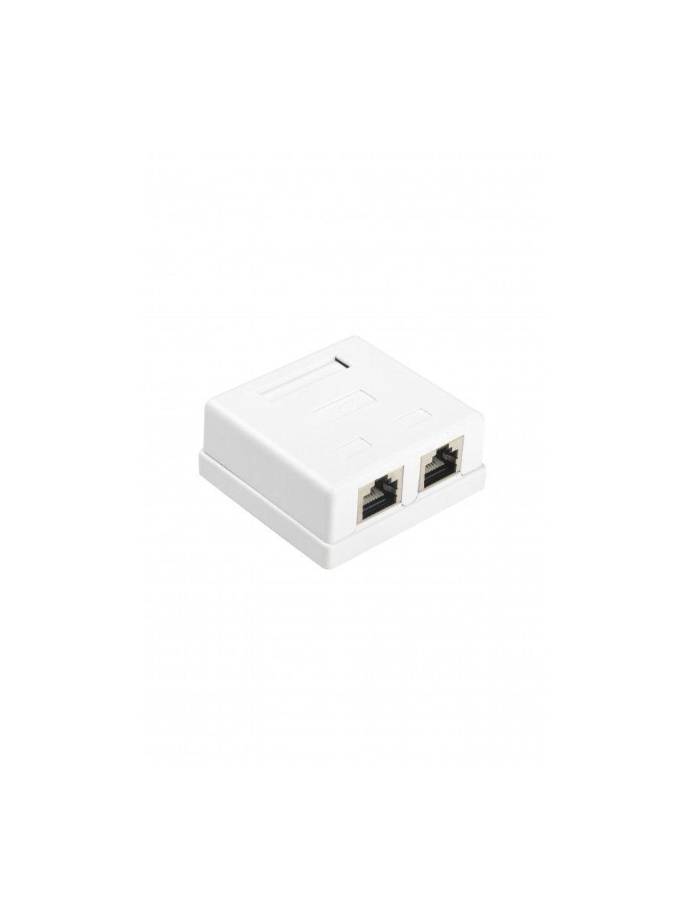Розетка компьютерная 2-м ОП SB1-2-8P8C-C6-SH-WH RJ45 (8P8C) кат.6 экранир. Dual IDC Hyperline 430237