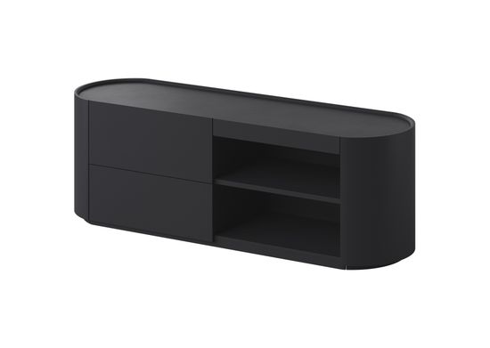 Тумба Lagom под ТВ 2 ящика 2 полки ширина 140 см (черный)