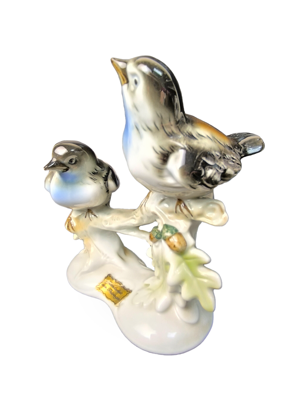 Фарфоровая статуэтка "Птицы на ветке дуба" Gräfenthal
