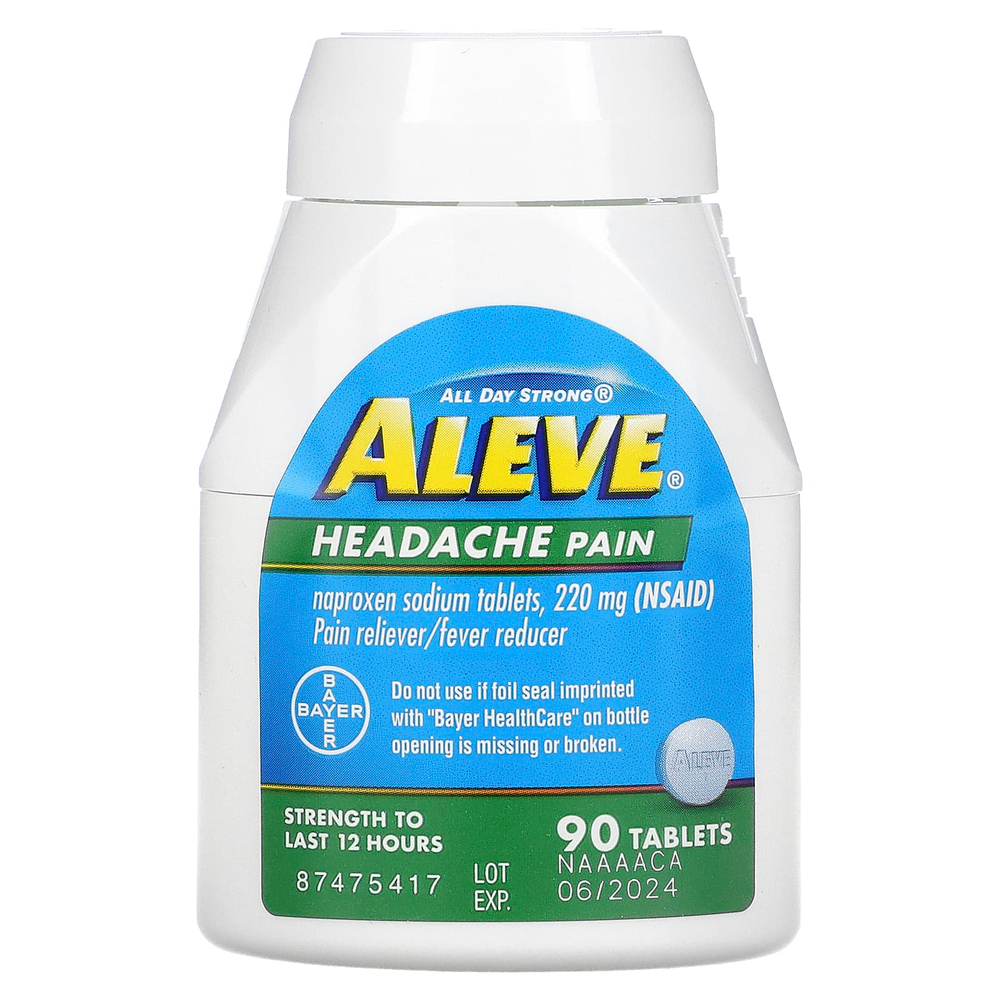 Aleve, Напроксен натрия в таблетках, от головной боли, 220 мг, 90 таблеток