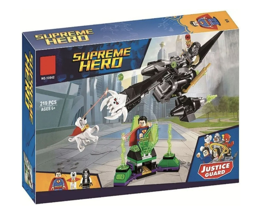Конструктор Super Нeroes 10842 "Супермен и Крипто объединяют усилия", 219 дет.
