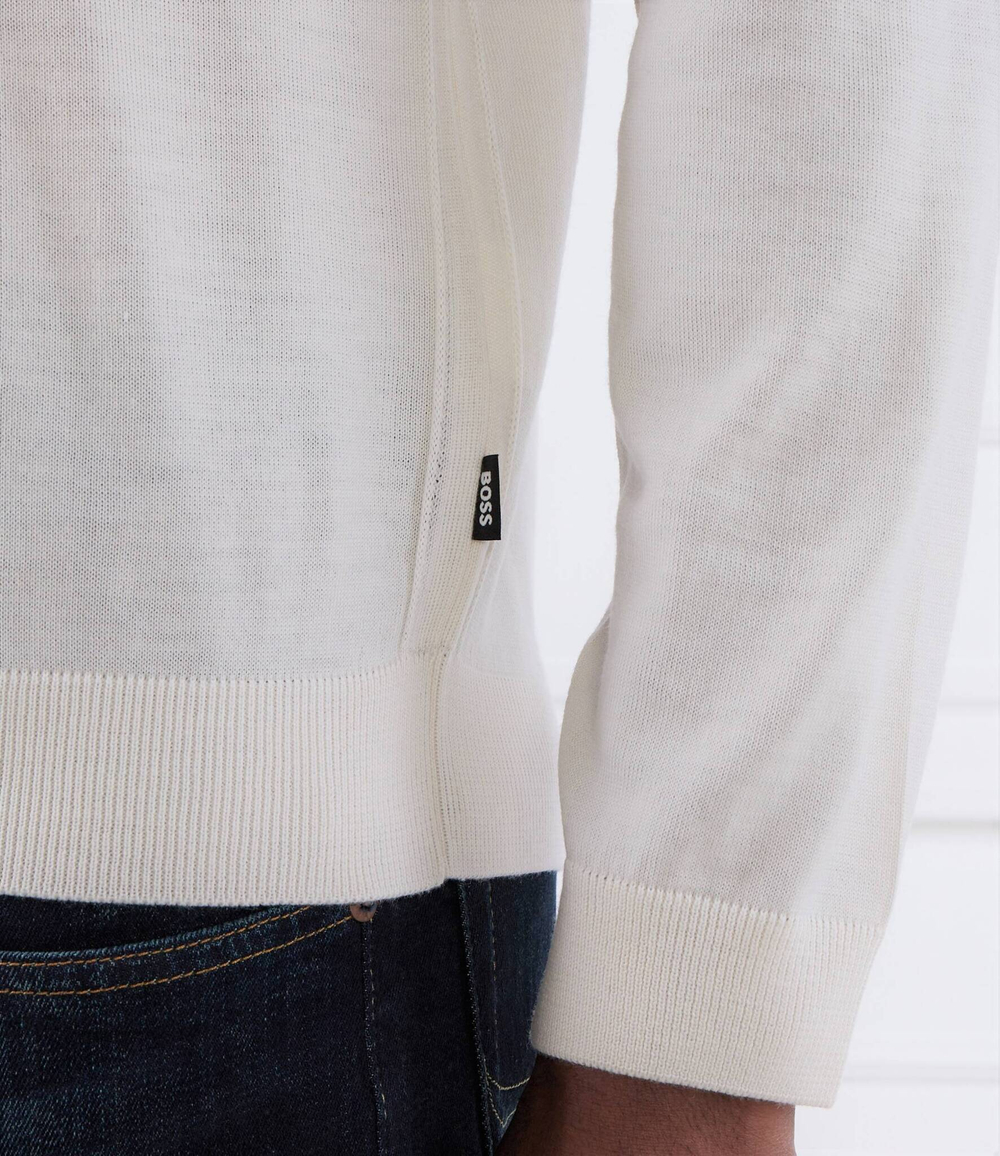 Хлопковый свитер melba-p BOSS BLACK - белый(50468261)