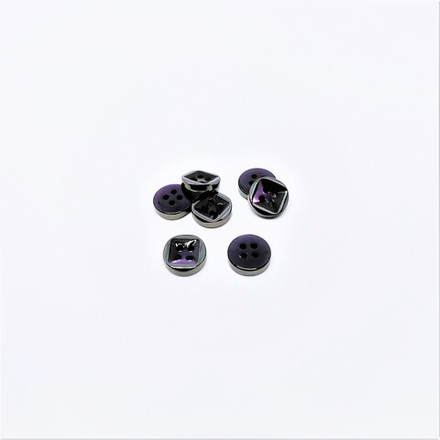 Пуговицы №556, 10мм, цв.тем.фиолет., (CX P-420)