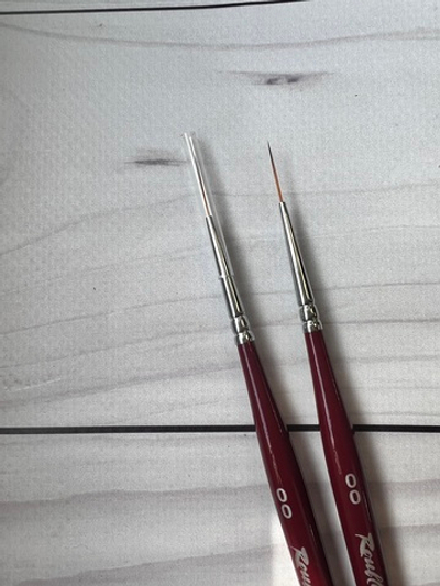 DS43R №00 - Кисть Страйпер из синтетики - имитация колонка