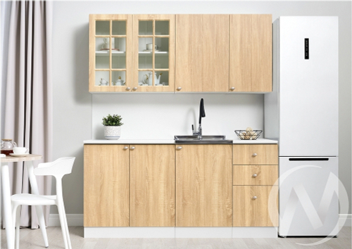 Кухня Техно-1 1;7м (белый/дуб сонома/антарес)