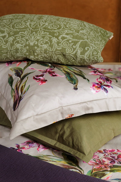 Постельное белье 1.5 спальное Decoflux Orchids Almond/Almond