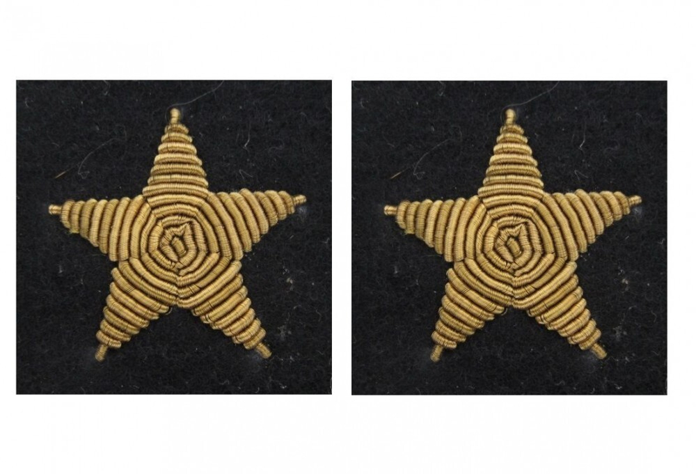 Звезда ВМФ на рукав канитель (пара)