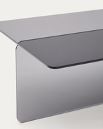 Журнальный столик Zaren из серого закаленного стекла, 120 x 60 см