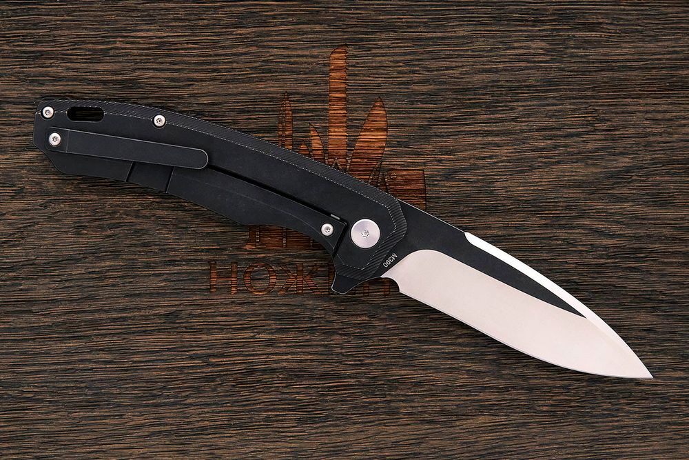 Нож складной QSP Woodpecker, клинок 94мм, сталь M390, рукоять титан чёрный