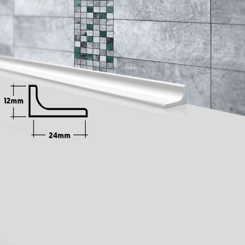 Бордюр акриловый ГЛ24 "BNV" 24*12мм Белый 1,8м на ванну