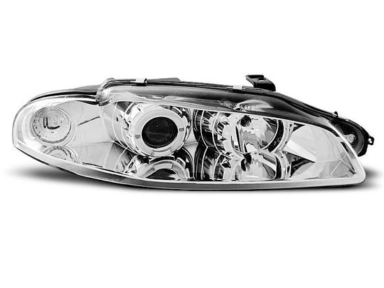 Передние фары angel eyes chrome для Mitsubishi Eclipse D30