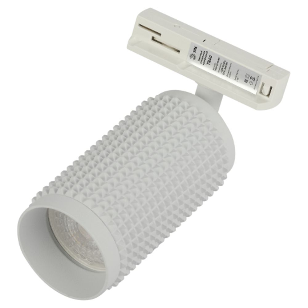 Трековый светильник однофазный ЭРА TR40-GU10 WH под лампу GU10 белый | Однофазные светильники под лампу