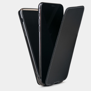 Чехол кожаный для iPhone XS Max цвета черный мат