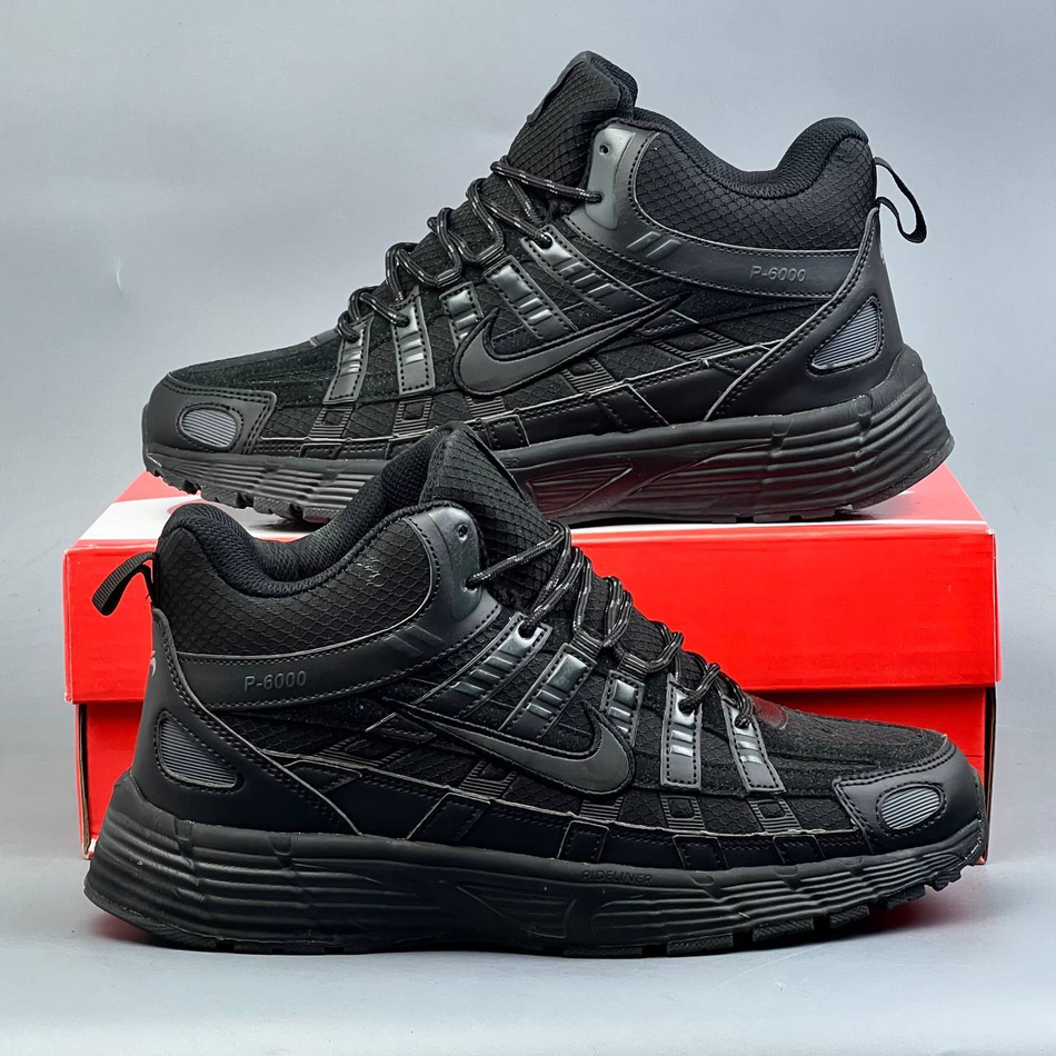 Кроссовки Nike P-6000 на меху #374 (черн.)