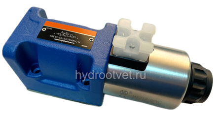 4WE10UA5X/EG24N9K4/M -  Гидрораспределитель золотниковый Ду 10 (серия 5X) с электроуправлением G24, схема UA (134-1), возврат - пружинный