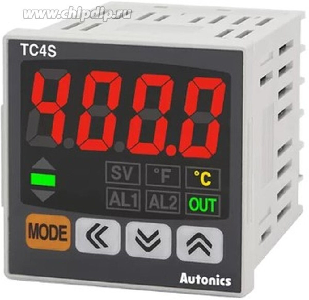 TC4S-12R Температурный контроллер с ПИД-регулятором, 24VAC/24-48VDC, 24VAC 50/60Hz, 1 выход сигнализации, управляющий выход реле 3А, 250VAC