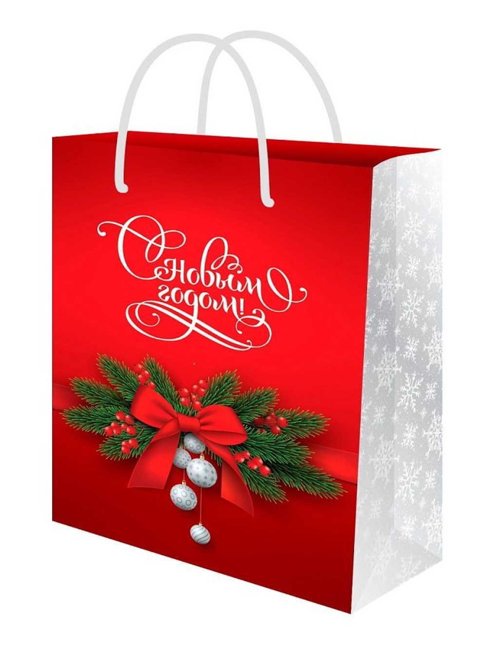 Пакет подар. бум. новогодн. 22*31*10см, 130 гр/м "Новогоднее настроение"