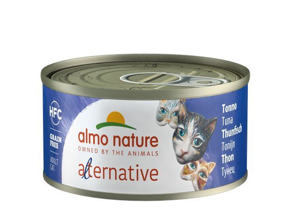 Almo Nature Alternative Консервы для кошек "Тунец" (HFC ALMO NATURE ALTERNATIVE CATS TUNA) 0,07 кг x 1 шт.