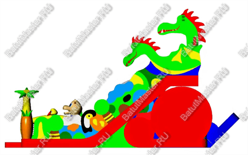 Надувной батут "Змей Горыныч и друзья"