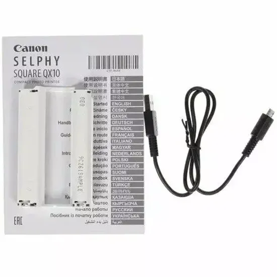 Принтер сублимационный Canon Selphy SQUARE QX10, цветн, меньше A6, белый