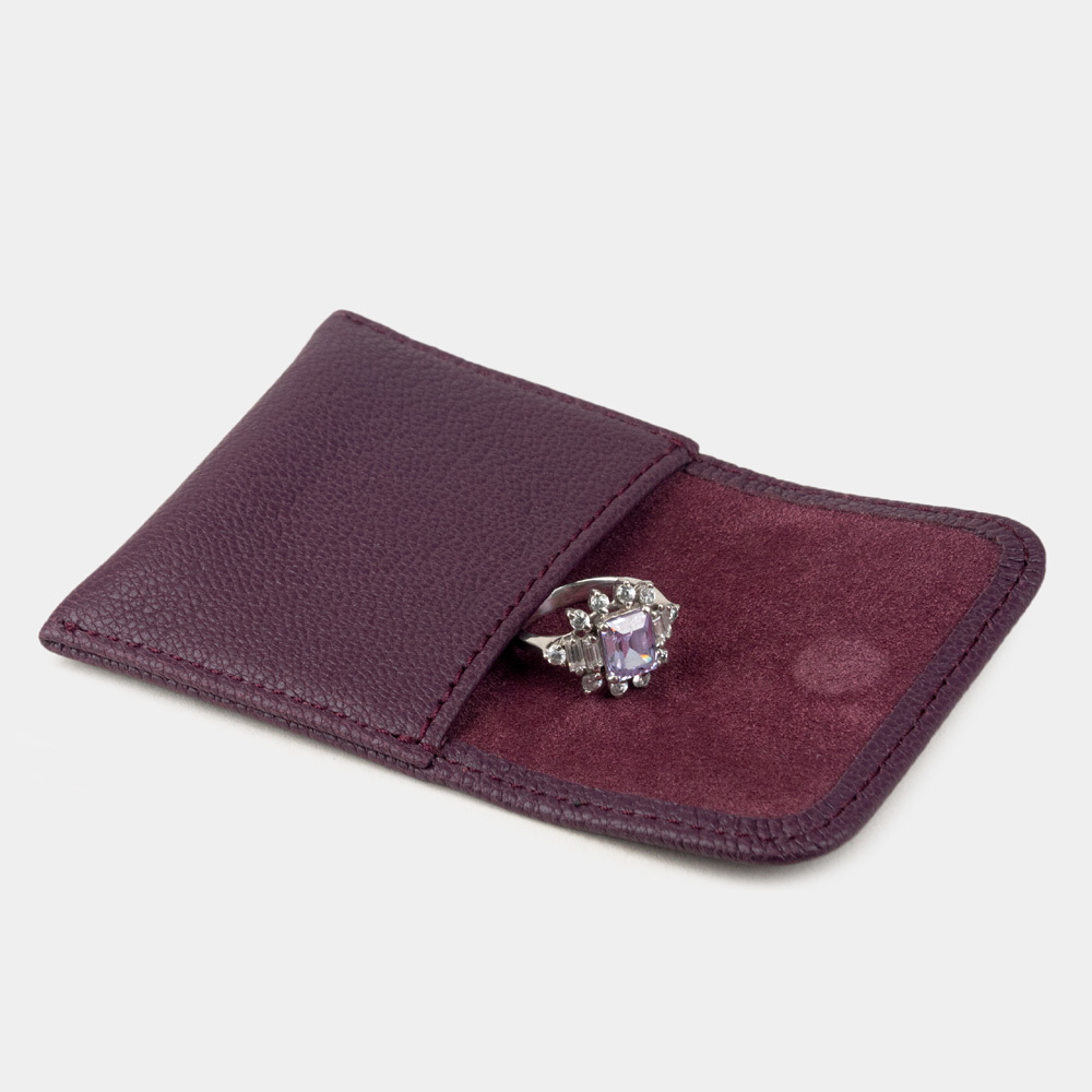 Кофр для украшений Small из кожи козы, фиолетового цвета
