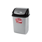 Урна для мусора Фантазия 18 л черн. серебр. (уп12шт)